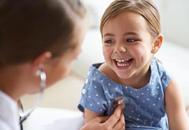 little girl with doctor